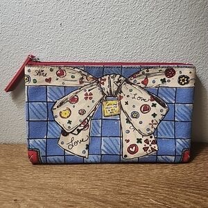 Brighton With Love From Me To You Canvas Zip Cosmetic Make-Up Case Bag Pouch